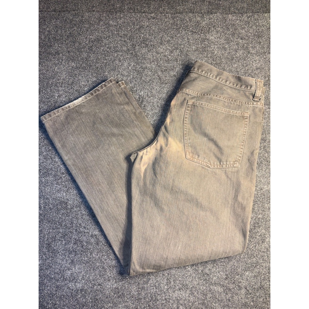 Merona Jeans Mens 36x32 Gray Denim Medium Wash 5-Pocket Relaxed Fit Straight Leg